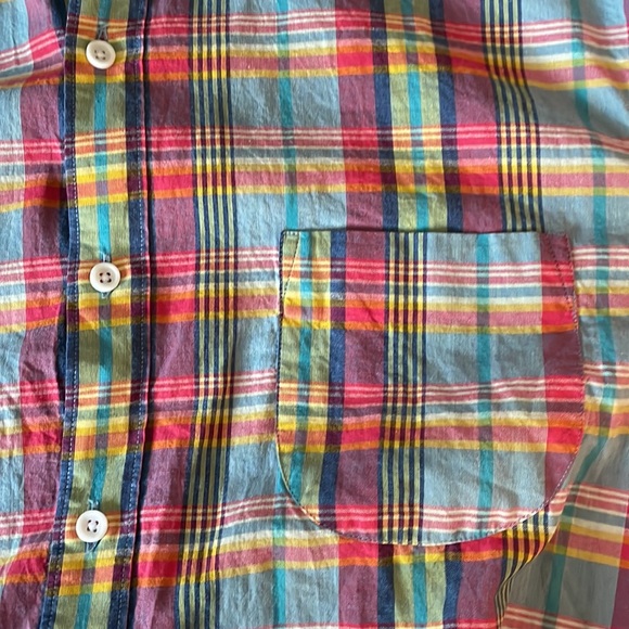 J. Crew Indian Madras buttondown shirt slim fit XL - Picture 3 of 4